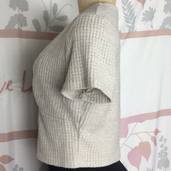 Juniors' SO® Waffle Knit Button Front Top Sz Large - Picture 5 of 7